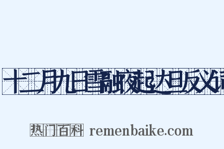 十二月九日雪融夜起达旦反义词是什么意思的图片